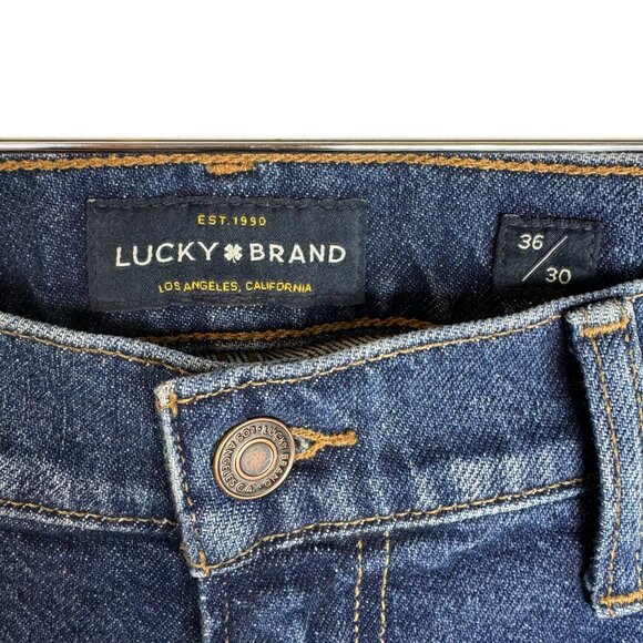 Lucky Brand 36x30 Mens Straight Fit Cotton Blue Denim Jeans - Picture 4 of 10